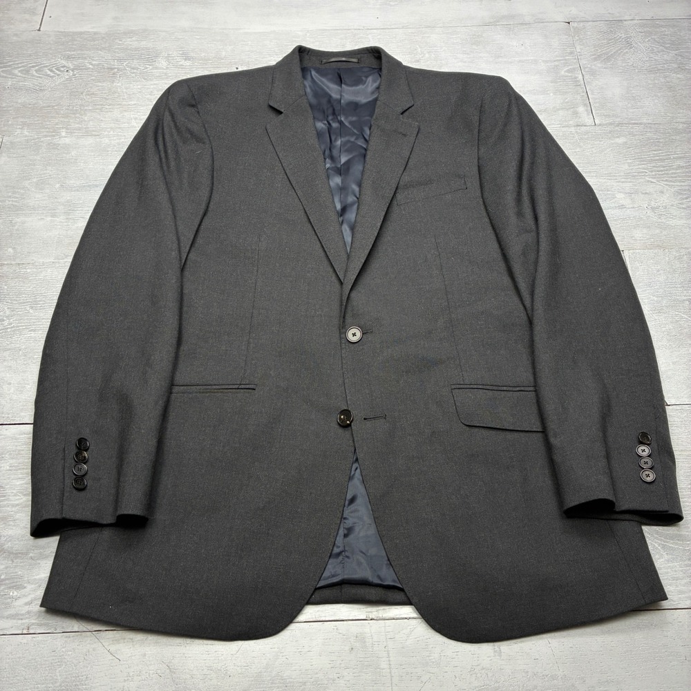 TM Lewin Infinity Active Blazer Mens Charcoal Grey Reda Super 110s Wool Slim Fit